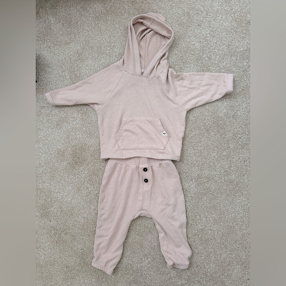 Cozy Light Pink Hoodie and Pants Set